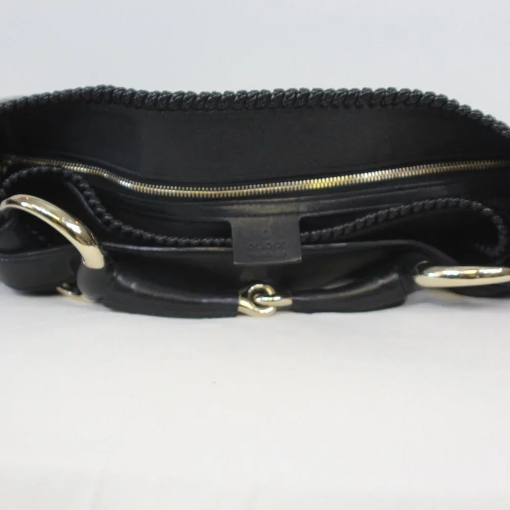 Gucci Pelham Large Leather Hobo Bag Black/Gold Hardware - Picture 9 of 13